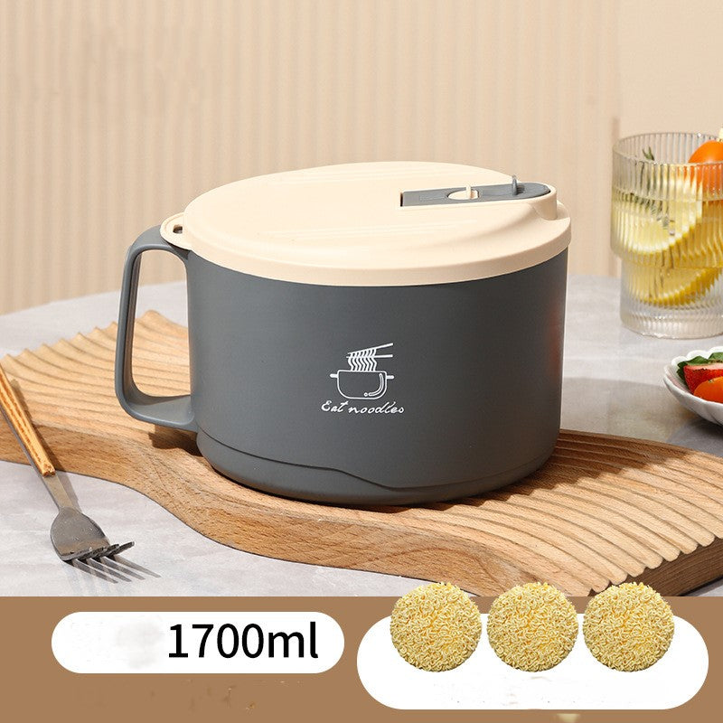 Stainless Steel Noodle Bowl with Handle & Lid (1700ml / 57.5 oz)