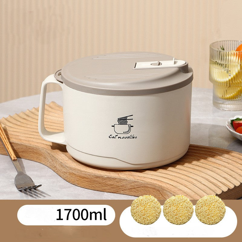 Stainless Steel Noodle Bowl with Handle & Lid (1700ml / 57.5 oz)