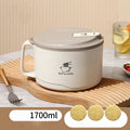 Stainless Steel Noodle Bowl with Handle & Lid (1700ml / 57.5 oz)